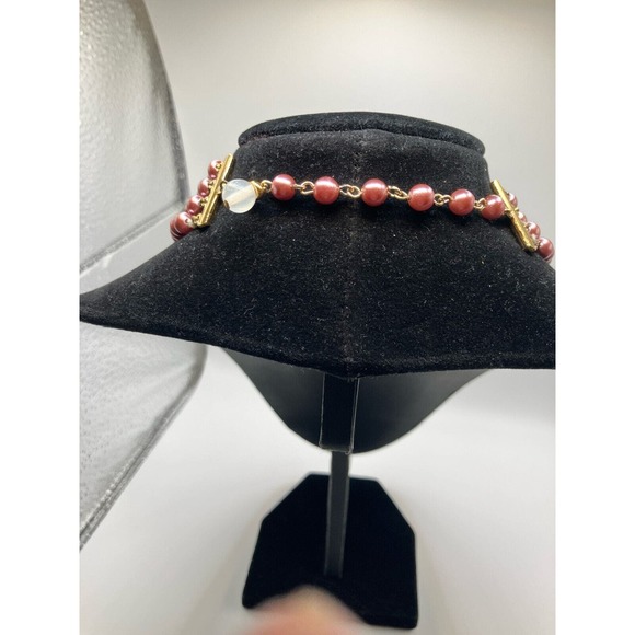 Mauve Faux Pearl 4 Strand 16.5" Necklaces! - Picture 6 of 8